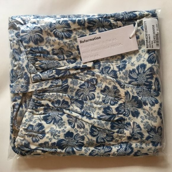 NEW Reformation Sette Dress Waltz Puffy Sleeves - Picture 3 of 8